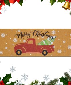Tangren Long Doormat 48x 16 inch Front Door Mat Welcome Doormat Christmas Front Door mat Welcome Floor Mat for Winter Christmas Front Door Outdoor Indoor Porch Entrance Decor