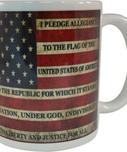 Alternative view of Rogue River Tactical Patriotic USA Flag Funny Coffee Mug Novelty Cup Gift America Pledge of Allegiance