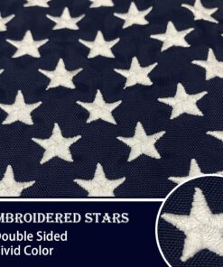 Alternative view of Bradford Embroidered American Garden Flag 12x18 Double Sided, Small American USA Garden Flag for Outside America Yard Lawn Heavy Duty