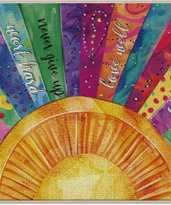 Livcoz Boho Rainbow Sun Sunshine Welcome Front Door Mat, Inspirational Decorative Doormat Non-Slip Floor Entryway Rug, Motivational Floral Low Profile Indoor Outdoor Home Kitchen Decor 17x29 Inches