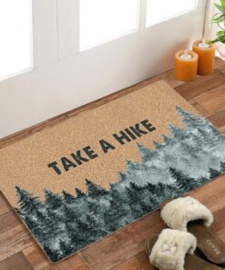 Alternative view of BitKAM Funny Take a Hike Welcome Coco Coir Doormat Door Welcome Mat for Home Entrance Front Door, Farmhouse Mountain Forest Floor Mats for Outdoor Outside Entryway 30x17 Inch