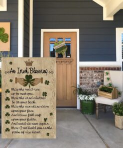 Alternative view of AVOIN colorlife St Patricks Day Garden Flag 12x18 Inch Double Sided Outside, An Irish Blessing Quote Welcome Yard Outdoor Flag
