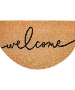 THEODORE MAGNUS Door Mat ?C Coir Doormat for Outdoor Entrance, Durable Welcome Mat with Non-Slip Backing, Perfect for Front Door and Entryway - Outdoor/Indoor - Lunar Welcome - 17" x 30"