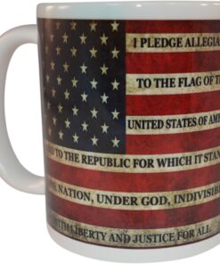 Rogue River Tactical Patriotic USA Flag Funny Coffee Mug Novelty Cup Gift America Pledge of Allegiance