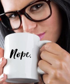 Alternative view of 3dRose "Humorous Phrase - Nope" Mug, 15 oz