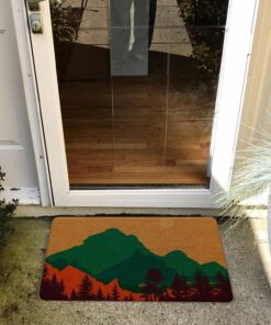 Alternative view of Nogrit Coir Doormat for Entrance, Boho Welcome Mat Front Door Mats Outdoor,Boho Door Mat Outdoor Indoor Door Mats for Entryway, 17x30 (Forest Mountain)