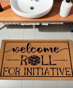 Alternative view of VUZUCOSH Funny Welcome Mats Door Runner Mat, Funny Doormat, Indoor Doormats Kitchen Mats Bathroom Mat Non Slip Rubber Door Mat 23.6" X 15.7" (Roll for Initiative)
