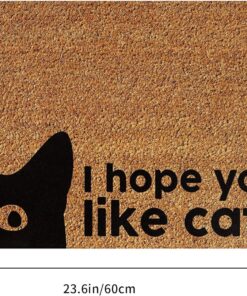 Alternative view of Yay You're here! Doormat Cute Welcome Mat Fun Teacher Classroom Decor Cute Classroom Welcome Mat Outdoor Coir Doormat Come On in Home Kitchen Balcony Decoration 16x24 Inch