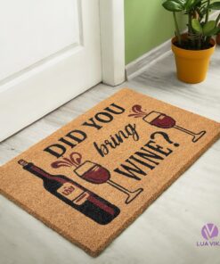 Alternative view of LUA VIKA Coir Doormat Outdoor Entrance - Did You Bring Wine - 17"x30" - Funny Door mats Outside - Welcome mat Funny - Indoor/Outdoor Doormat