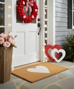 Alternative view of Calloway Mills Madison Heart Doormat (White, 17" x 29")