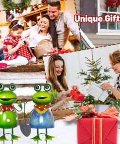 Alternative view of HONGLAND Metal Yard Art Garden Decor for Outside - Cute Frog Outdoor Decor - 3D Spring Frogs Figurine Garden Sculptures & Statues - Gifts for Grandma Mom - 2 Pcs