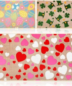 Hoolerry 3 Pcs Valentine's Day Heart Doormat St. Patrick's Day Easter Mats 24 x 16 In Outdoor Pink Valentine Rug Non Slip Washable Heart Floor Mats for Front Door Porch Entryway Outside Bathroom Decor