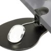 Clamp on Mouse Platform, Clip on Mouse Pad, Rotating 360, Easy Slide Out Tray, Suitable Up to for 1.5" Thickness Desk, for Home, Office to Save Space (Black)