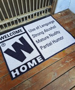 LAIX Premium Quality Gaming Rated Doormat, Adult Rating Theme, Anti-Slip, Weather-Resistant, 35.4" x 23.6" - Perfect Gamer Gift