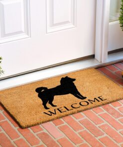 Alternative view of Calloway Mills 106891729 Shiba Inu Doormat (Brown/Black, 17" x 29")