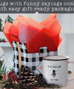 Alternative view of MAINEVENT You're On Mute Mug 11 Ounce Ceramic Coffee Mug, Farmhouse Coffee Mugs Gift Ideas Funny Coffee Mug with Quotes Coffee Mugs with Sayings