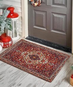 Welcome Door Mat,Boho Tribal Persian Front Door Mat for Home Entrance,Garage and Garden Outside Entryway Floor Mat,Non Slip Doormat 30 x 17 Inch