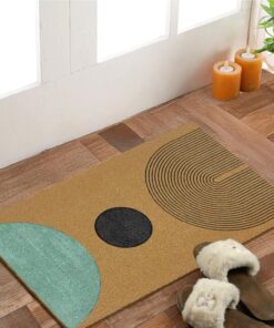 Alternative view of EGBTL Boho Abstract Coir Door Mats Outdoor, Abstract Minimalist Mid Century Modern Front Door Mat Outside Entrance, Boho Doormat Outdoor Indoor Entrance for Home Entryway Decor, 17x30in