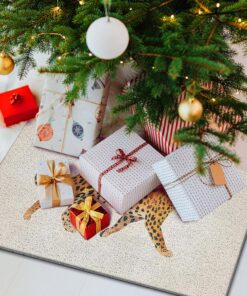 Alternative view of ignytiger Trendy Cheetah Tiger Welcome Door Mat Outside Entrance for Kitchen Bathroom, Beige Cheetah Tiger Bath Rug Mats for Outdoor Indoor Entryway Floor, Modern Door Mat Decorations, 17x30 Inches