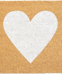 Calloway Mills Madison Heart Doormat (White, 17" x 29")