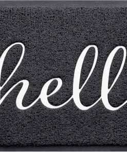 BeneathYourFeet Door Mat (36"x24",Black) Welcome Mat Low Profile Front Doormat Indoor Outdoor Door Non Slip Rugs for Entryway, Patio, High Traffic Areas