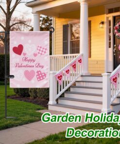 Alternative view of HOOSUN Garden Flag Stand,Wrought Iron Yard Flag Holder Stand,Perfect Garden Flag Holder for 12.5x18 inch Garden Flags,Christmas Valentines Day Garden decorations