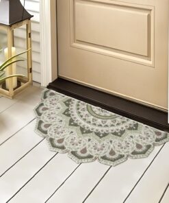 Alternative view of Sunlit 34" x 17" Mandala Dirt Trapper Welcome Mats, Small Indoor Outdoor Non-Slip Front Door Mat, Front Back Door Decor, Low Profile Entryway Rug, Easy to Clean Door Mat Waterproof, Green