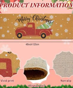 Alternative view of Tangren Long Doormat 48x 16 inch Front Door Mat Welcome Doormat Christmas Front Door mat Welcome Floor Mat for Winter Christmas Front Door Outdoor Indoor Porch Entrance Decor