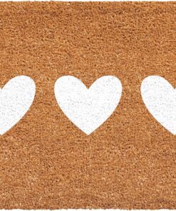 Calloway Mills 112281224 White Trio Heart Doormat
