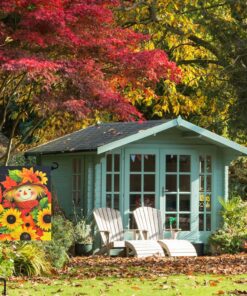 Alternative view of Flagpark Garden Flag Holder with Fall Garden Flag 12x18 Inch Double Side Scarecrow Sunflower Small Yard Flags Stand Pole Metal Stake for Outside with Clips and Stopper