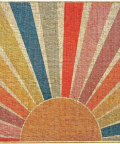 MOSITU Rainbow Doormat Welcome Outdoor Doormat Indoor Entrance Mat Boho Rainbow Sunshine Door Mat Front Back Door Mat Floor Inside Outside Non-Slip Carpet Porch Entryway Hallway Home Decor