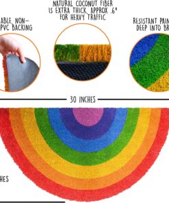 Alternative view of MAINEVENT Rainbow Doormat 30x17 Inch Mat, Rainbow Door Mat, Cute Doormat Welcome Mat, Welcome Outdoor, Cute Door Mat Outdoor