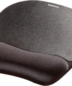 Alternative view of Fellowes Memory Foam Mouse Pad/Wrist Rest- Black (9176501)