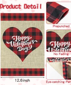 Alternative view of 2Pcs Holiday Garden Flags Happy Valentine’s Flag Happy St. Patrick's Day Banners Burlap Yard Signs Vertical Double Sided House Flags Seasonal Festive Decorations for Indoor Outdoor Lawn, 12 x 18 inch