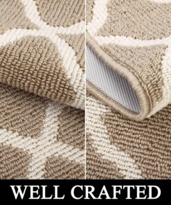 Alternative view of SHACOS Door Mats 24"x36" Indoor Washable Doormats Non Slip Rubber Backing Entryway Rug Entrance Entry Rug Floor Mat for Home Kitchen Laundry, Beige