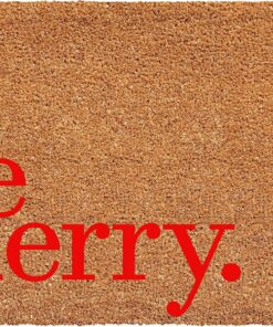 Calloway Mills 109252436 Be Merry Red Doormat 24" x 36"