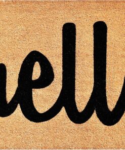 Calloway Mills 100342436NBS Hello Doormat, 24" x 36", Natural/Black