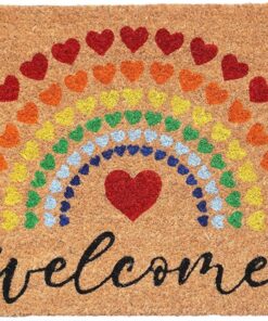 Calloway Mills Rainbow Heart Doormat