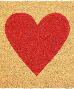 Calloway Mills Madison Heart Doormat (Red, 17" x 29")
