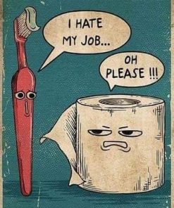 Metal Sign I Hate My Job Oh Please Funny Toilet Retro Tin Sign Bathroom Wall Art Home Décor, 12x8inch