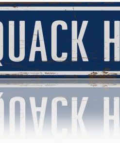 Rustic Farmhouse Style Duck Coop Sign, Metal Outdoor Ducks House Signs, The Quack House Signs, Retro Metal Tin Sign, Farmhouse Decor, Backyard Duck House Gift 15.8x4 Inch