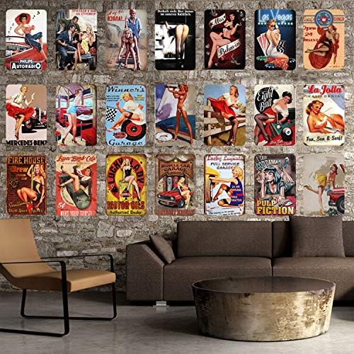 Metal Tin Sign 8x12 inche - Vintage Style/Rusty Look 1958 Western Deer - Plaque Poster for Bar Pub Beer Home Garage Man Cave Wall Decor - Image 4