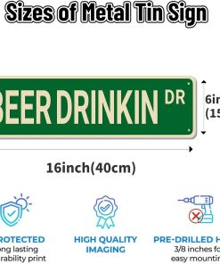 Alternative view of Metal Tin Sign GOLF DR Funny Vintage Sign Retro Metal Signs for Bedroom Kitchen Garden Wall Bar Club Coffee Home Decor 6x16 Inch