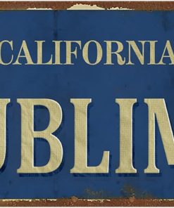 Sublime Poster Vintage Metal Tin Sign Sublime California Sign Funny Street Signs Long Beach California Sublime Poster 90s Posters Hippie Room Decor For Home Cafe Bar Pub, Car Vehicle License Plate Souvenir Wall Decor