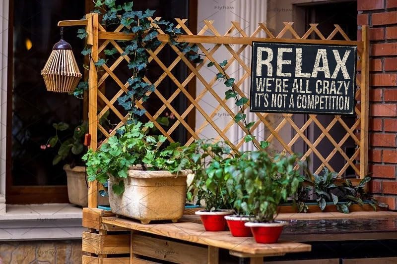 Metal Tin Sign Vintage Relax We're All Crazy It's Not Competition for Home Living Room Bedroom Office Hotel Cafe and Pub Wall Decor 12x8 Inches - Image 7