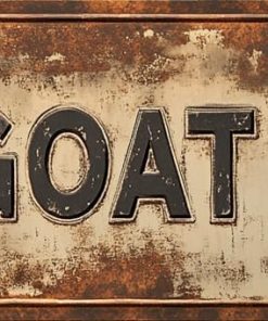 Vintage Tin The Goat Barn Sign Retro Metal Sign Suitable For Home Farm And Sheep Shed - Multi-Purpose Metal Sign For Indoor/Outdoor Use Plaque 4x16 Inch