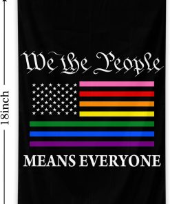 Alternative view of We The People Rainbow Pride Garden Flag 12x18 Inch Diversity Garden Flag for Outdoor Decoration Yard Small Flag Gay LGBT