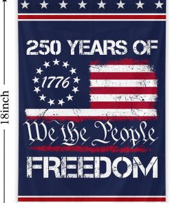 Alternative view of We The People 1776-2026 Flag Memorial Day Patriotic 250th Birthday 250 Years United States Indoor Garden Decoration (250 YEARS)