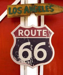 Alternative view of Route 66 Signs Vintage Road Signs High Way Metal Tin Sign for Wall Decor 12" x 12" (Route 66)