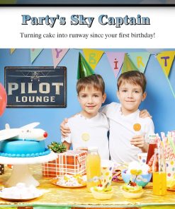 Alternative view of Pilot Lounge Sign Airplane Wall Decor Aviation Decor Aviation Gifts Airplane Party Decorations Funny Boys Room Nursery Garage Man Cave Tin Signs Vintage Metal 12x8 Inch